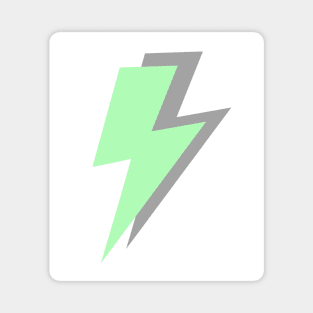 Mint Green and Grey, Lightning Bolts Magnet