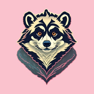 Adorable Raccoon Comic Cameo T-Shirt