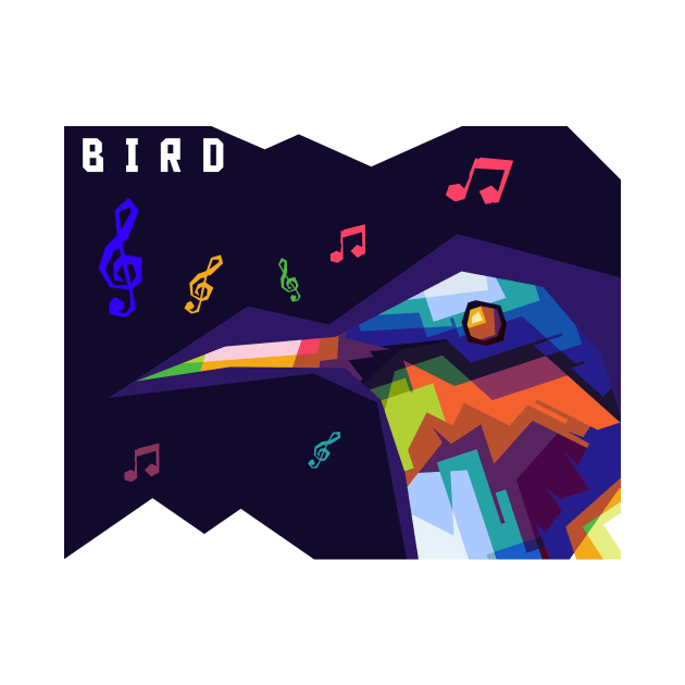 singing of the bird wpap pop art by Rizkydwi