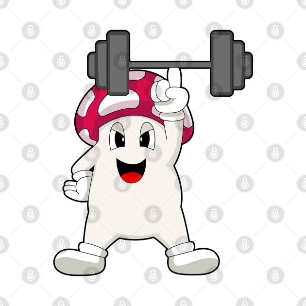 Mushroom Bodybuilding Dumbbell by Markus Schnabel