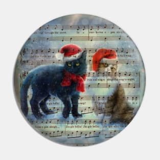 Jingle Bells Christmas Kitties Pin