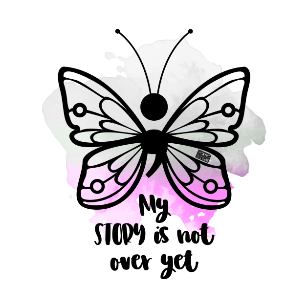 BUTTERFLY (;) DEPRESSION LGBTQ ASEXUAL PRIDE FLAG by porcodiseno