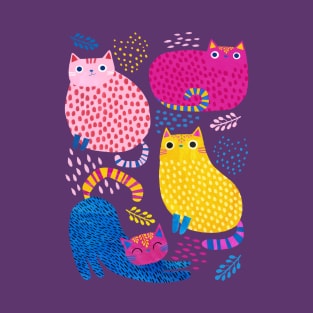 Colourful Kitties T-Shirt