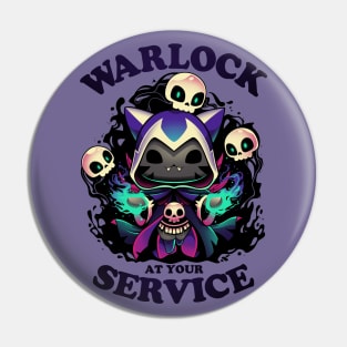 Warlock's Call - Cute RPG Gamer and Geek T-Shirt Pin