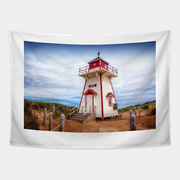 Covehead Lighthouse PEI 12 Tapestry by Robert Alsop