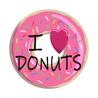 I Love Donuts Pink Sprinkle Doughnut T-Shirt