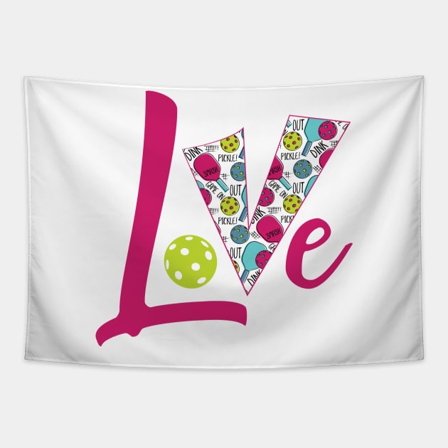 Pickleball Love Tapestry by whyitsme