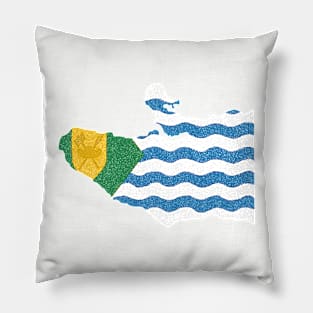 Vancouver, Canada Flag and Map Pillow