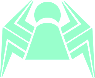 Teal-Spider Magnet