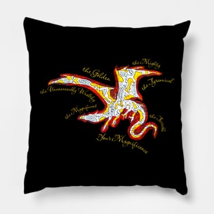 Smaug the golden dragon Pillow