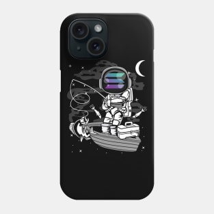 Astronaut Fishing Solana SOL Coin To The Moon Crypto Token Cryptocurrency Blockchain Wallet Birthday Gift For Men Women Kids Phone Case