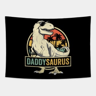 Daddy Saurus T Rex Dinosaur Men Daddysaurus Family Matching Tapestry