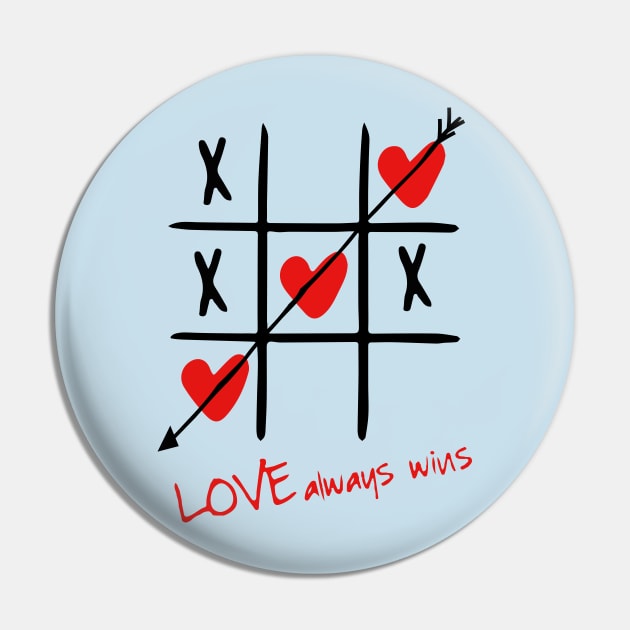 Love always wins Valentines shirt Pin by Ribsa