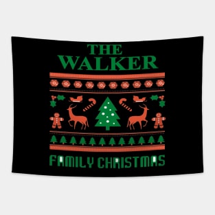 Family Christmas - Groovy Christmas WALKER family, Family Christmas T-shirt, Pjama T-shirt Tapestry