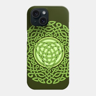 Green Celtic knot pattern Phone Case