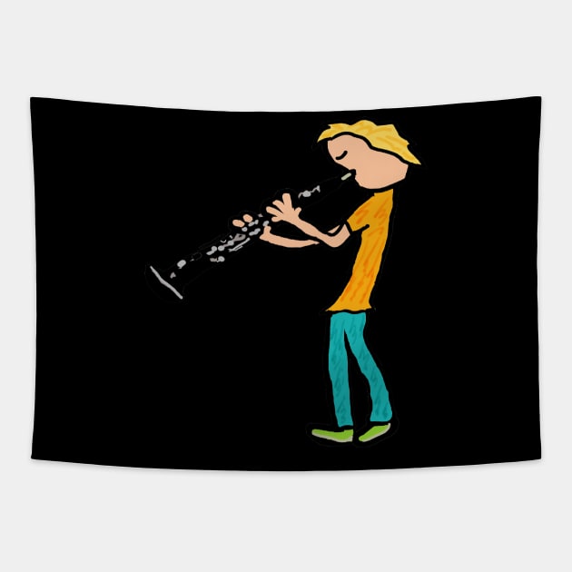 Oboe Tapestry by Mark Ewbie