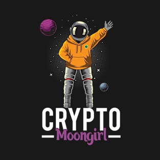 Crypto Moongirl: A Stellar Journey into Cryptocurrency T-Shirt