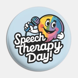 Speech Therapy Day Celebration Design Pin