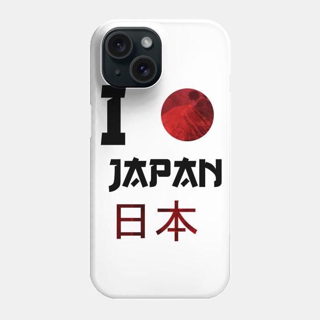 I love Japan Phone Case by Rebellion10