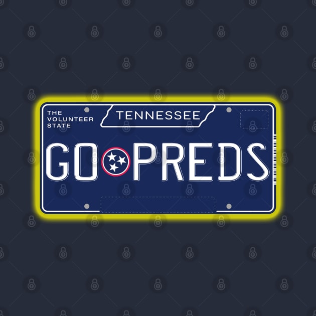 TN License Plate- GO PREDS- Predators by AR100AR