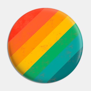 Bright rainbow with grunge texture Pin