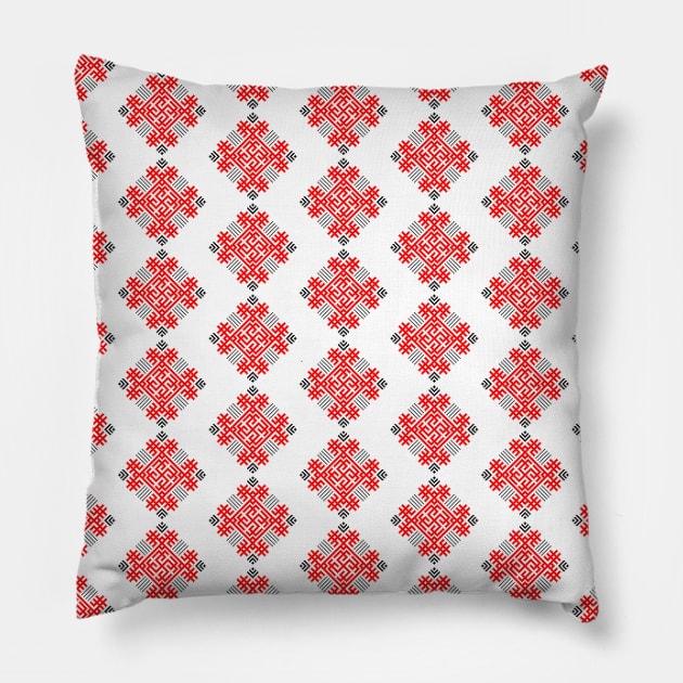 Rodimich - Antlers - Slavic Symbol #2 Pillow by GrandTartaria