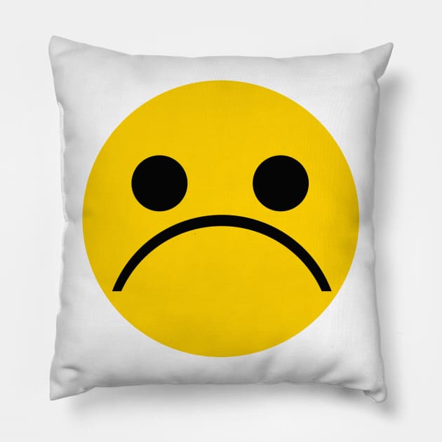 Sad Face Pillow by mynaito