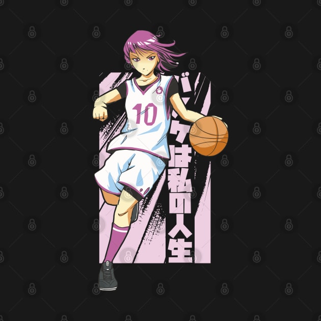 ANIME GIRL PLAYING BASKETBALL by madeinchorley