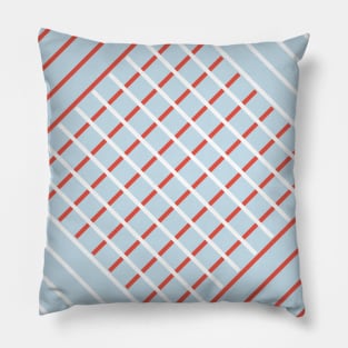 Red and White Lines Pillow