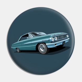 1964 Ford Galaxie 500 in dynasty green Pin