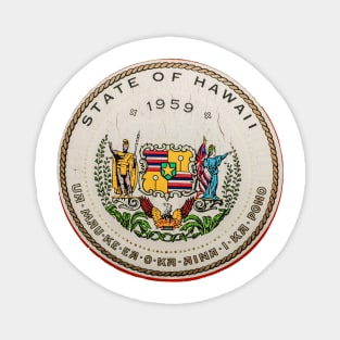 Vintage State Of Hawaii Badge Magnet