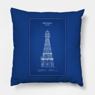 Ship Shoal Lighthouse - Louisiana - AD Pillow