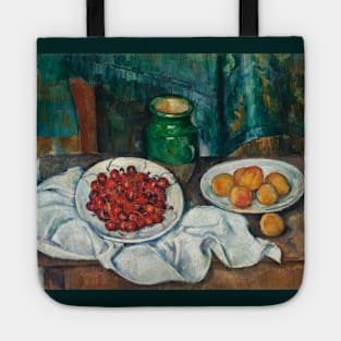 Still Life with Cherries and Peaches by Paul Cezanne Tote