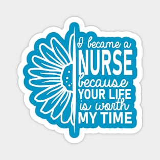 Nurse Flower Design Magnet