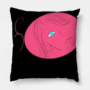 Portrait in Pink Pillow