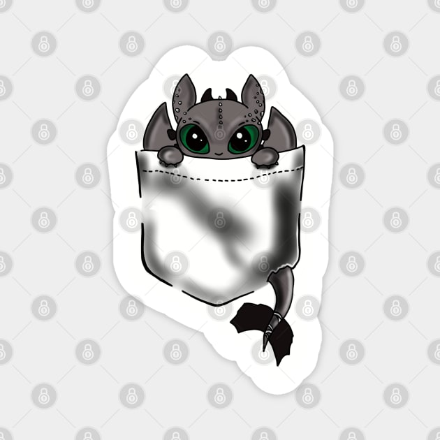 Cute Toothless Pocket Magnet by OktInk