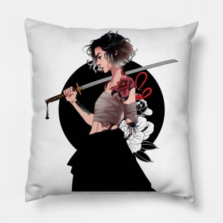 Cyberpunk Geisha Samurai Dystopia Pillow