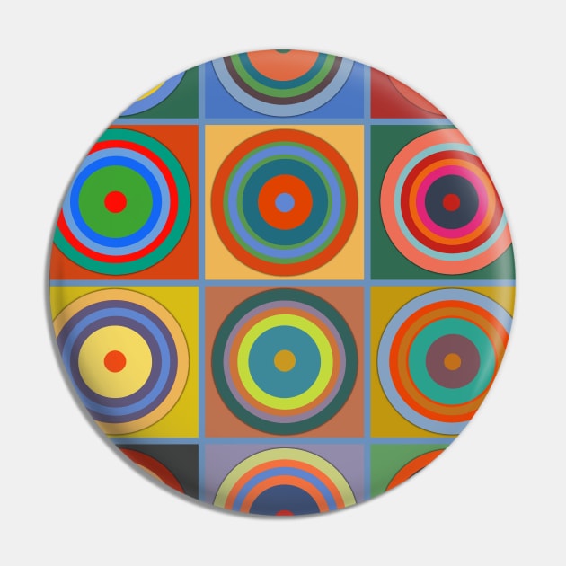 Op Art #48 Kandinsky Pin by RockettGraph1cs