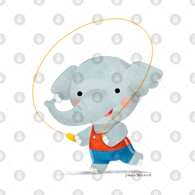 Elephant jumping rope by julianamotzko