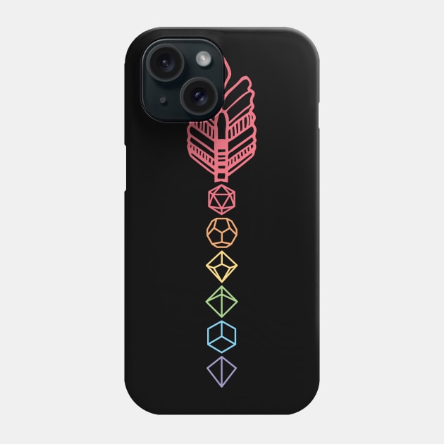 Polyhedral Rainbow Dice Arrow Phone Case by OfficialTeeDreams