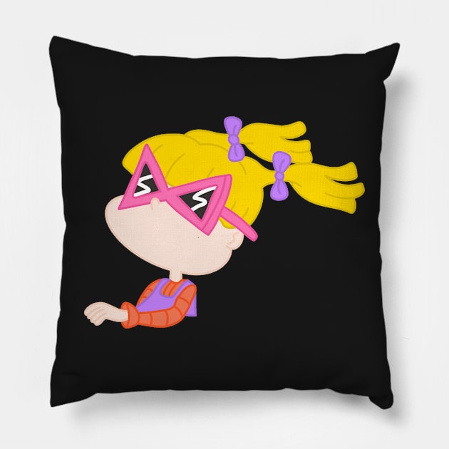 Cool Girl Pillow by VinylPatch