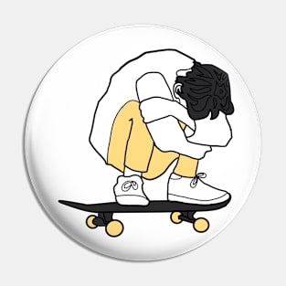 Skateboard boy Pin