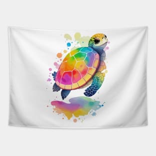 Turtle - Colorful Animals Tapestry