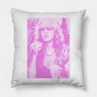 stevie nicks pink Pillow