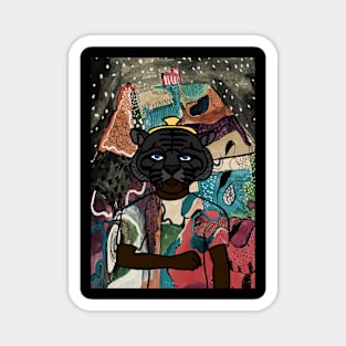 Zulu - Mysterious Male Character with Animal Mask in a Night of Secrets Magnet