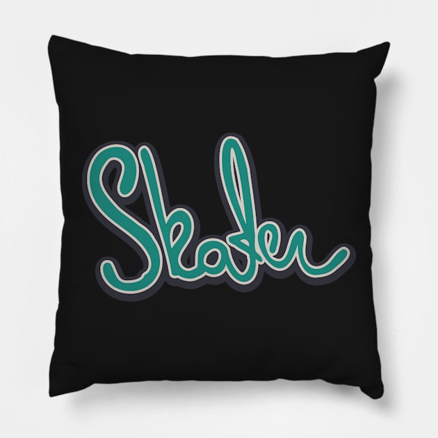 Green Skater Pillow by HenrisKas