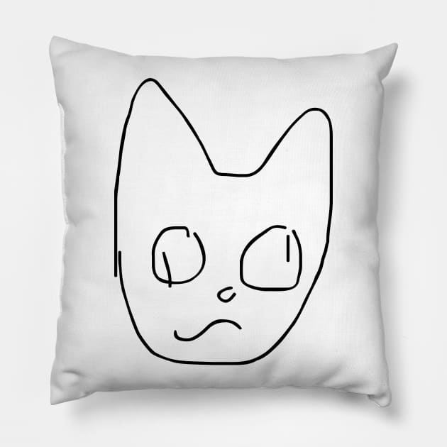 Ugly Cat Lover Funny Tee Pillow by PolygoneMaste