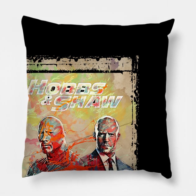 hobbs and shaw contemporary art Pillow by PrintstaBee