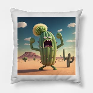 Clay Screaming Cactus 1 Pillow