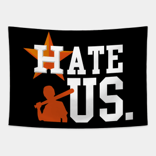 Hate Us White Tapestry